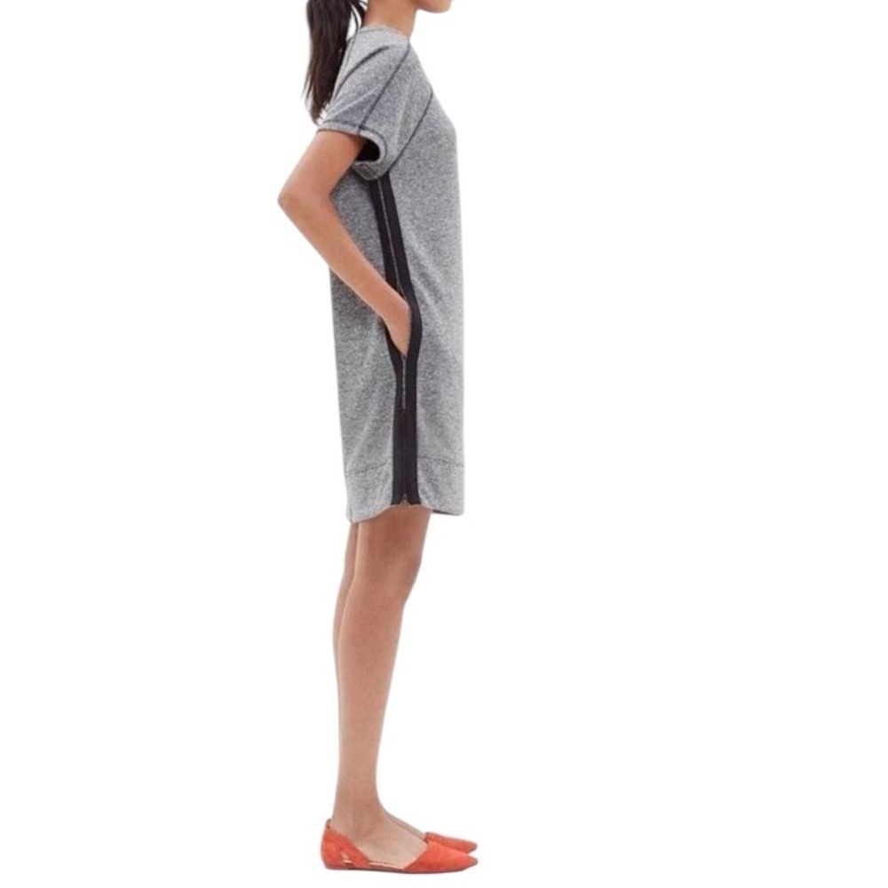 MADEWELL Panorama SZ S Marled Gray Tunic Dress Pockets Travel Blokecore - Picture 11 of 14